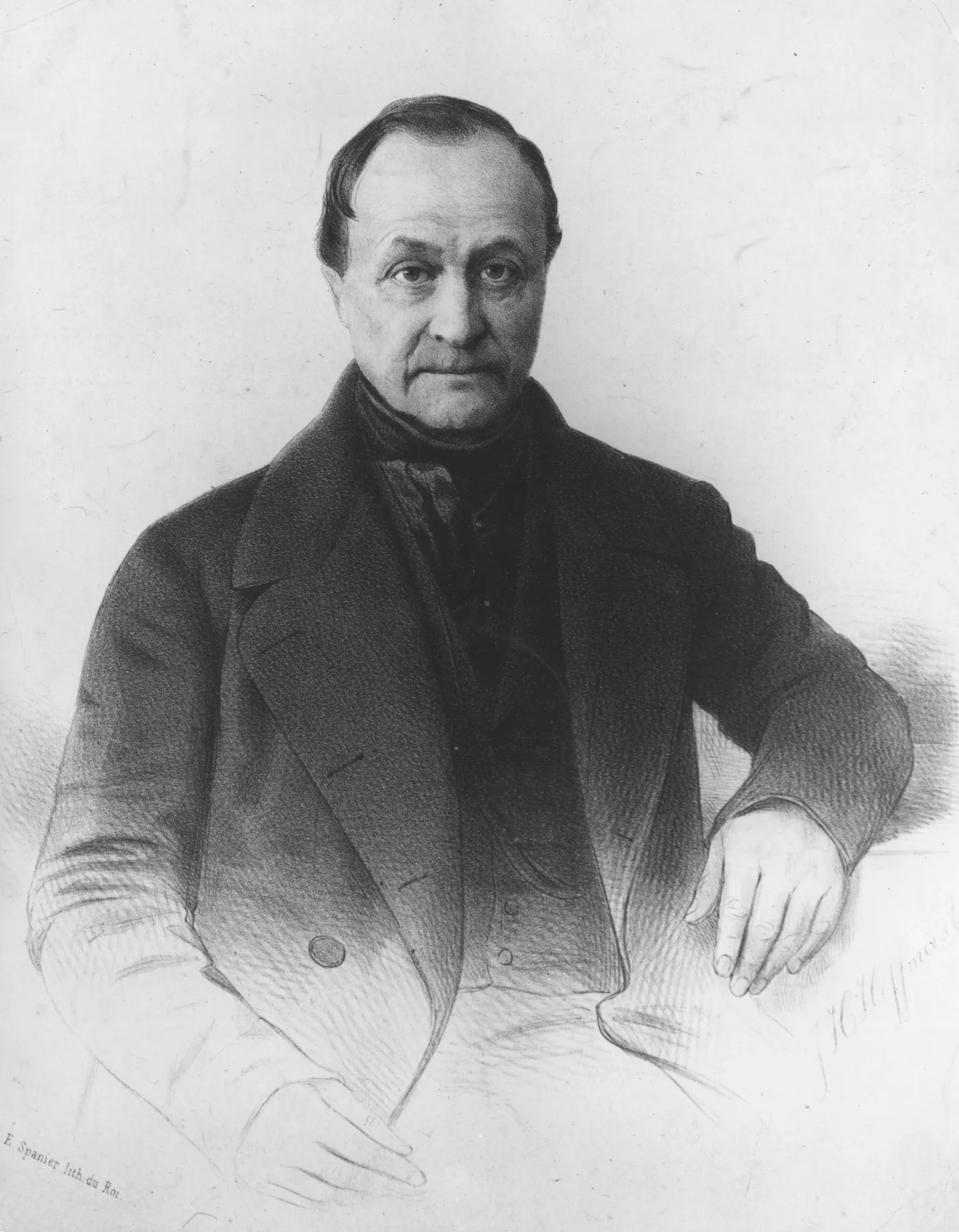 Auguste Comte, en una litografía de 1851
